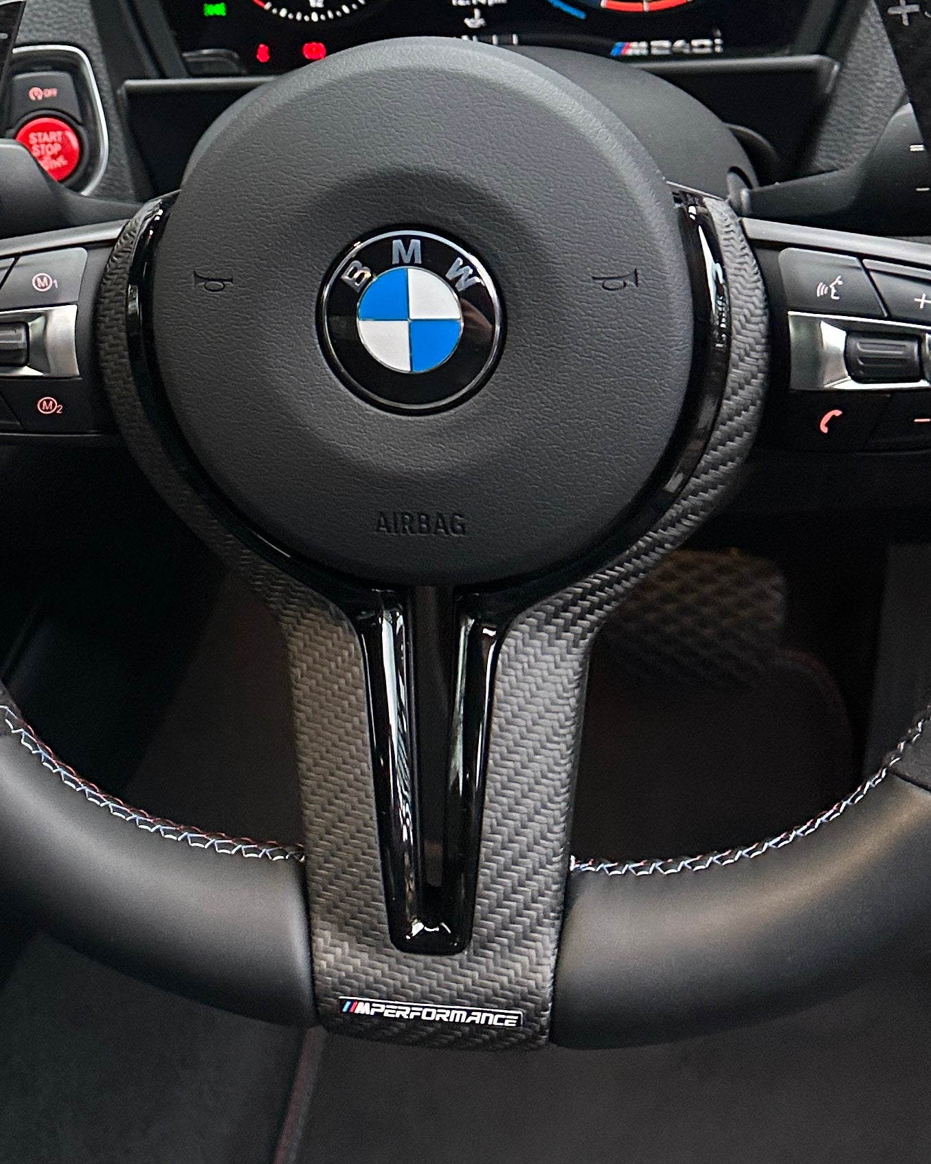 Carbon Fibre Style Centre Piece for BMW F Series (Matte)